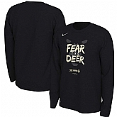 Milwaukee Bucks Nike 2019 NBA Playoffs Bound Team Mantra Dri FIT Long Sleeve T-Shirt Black,baseball caps,new era cap wholesale,wholesale hats